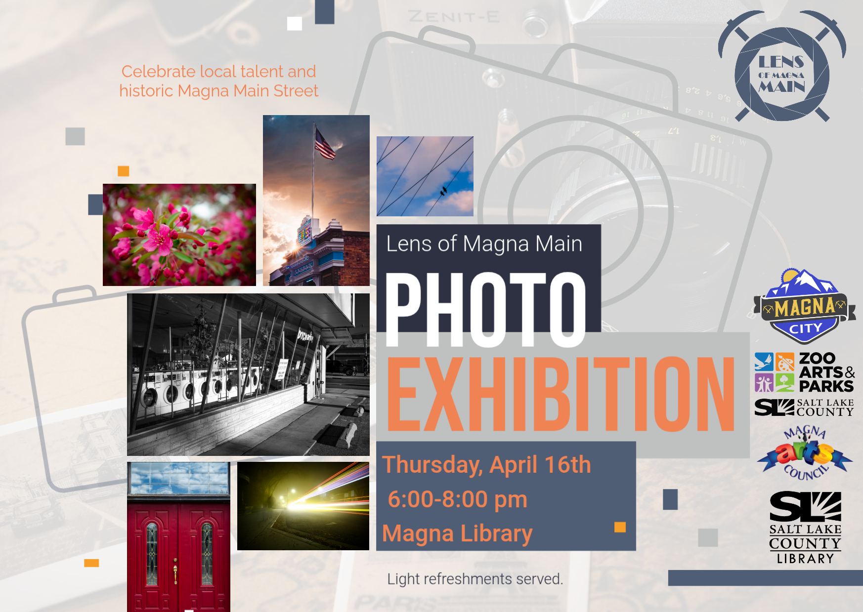 Lens of Magna Main Photo Exhibition — Thursday, April 16th, 6–8 PM, Magna Library